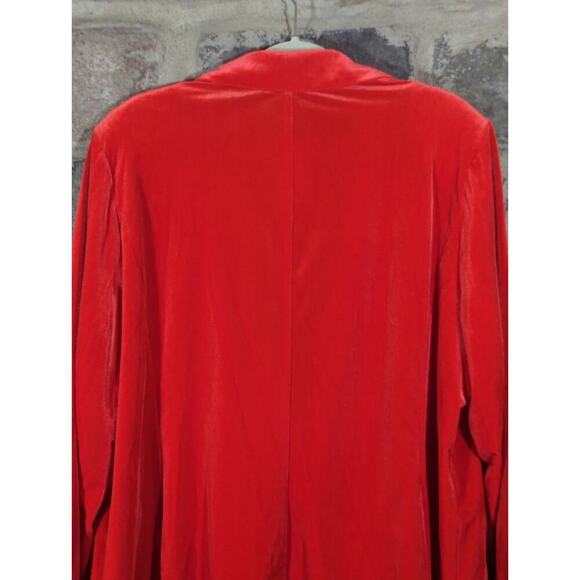 Lane Bryant Jacket Blazer Women's 22 Red Luxe Velvet NEW‎ Holiday Career - Picture 7 of 13